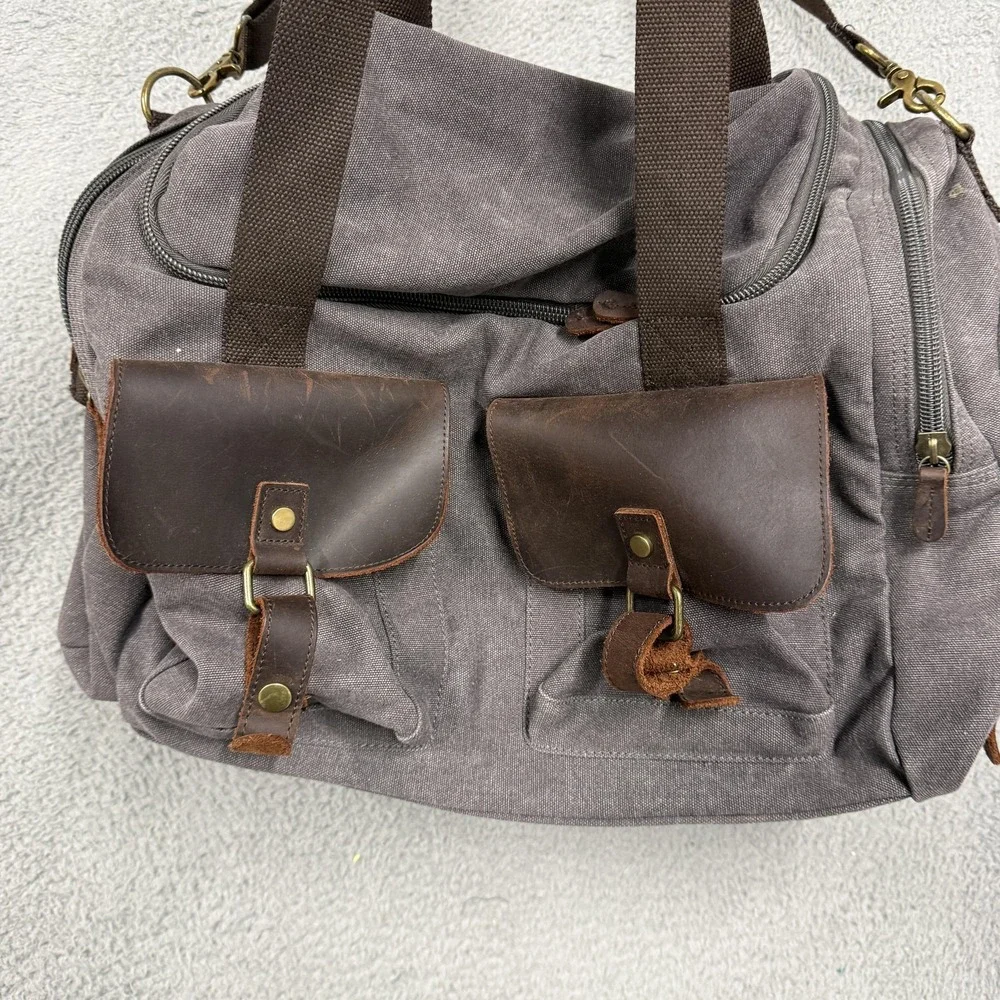 Kemy's Gray Canvas Duffel Bag Mens 20